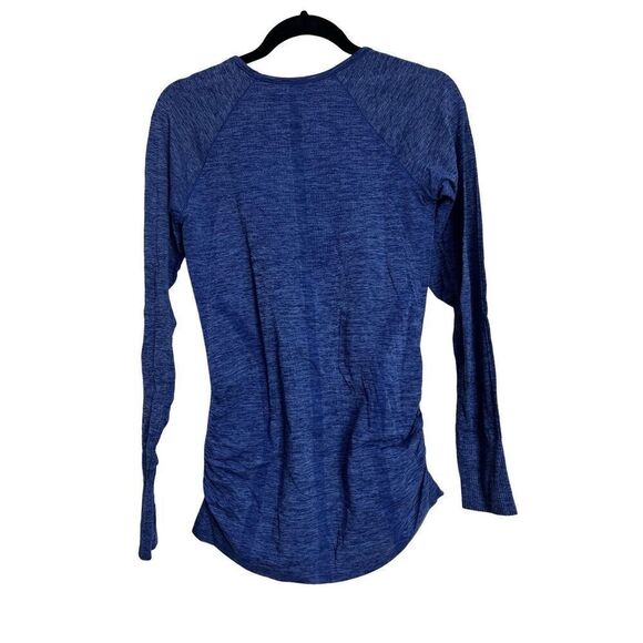 Athleta Top Womens Size Small Blue Seamless Heather Long Sleeve Active Workout - Picture 2 of 8